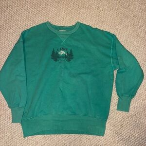 American Eagle Outfitters Green Crewneck Sweatshirt